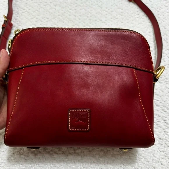 Dooney & Bourke Florentine Cameron Crossbody Red Leather - Picture 1 of 16
